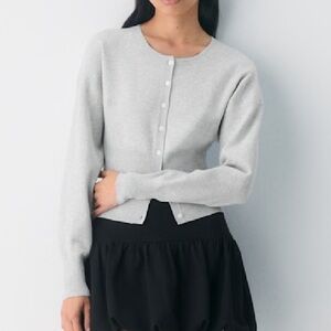 Wilfred Heather Gray Buttoned Cardigan